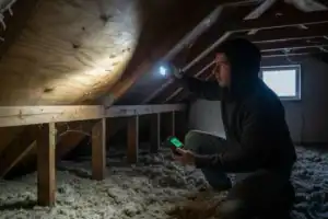 checking-attic-moisture-after-snow