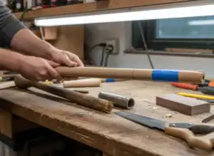 measuring-new-shovel-handle