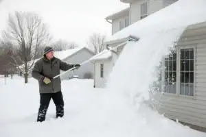using-a-roof-rake-from-ground